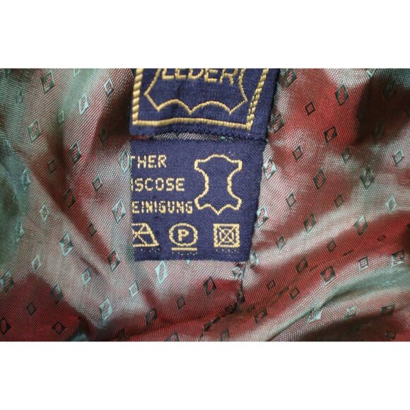 Vintage Echtes Leder Suede Leather Bomber Jacket Full Zip Up Mens Size XL - Picture 8 of 10